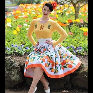 PUG Orange Border Jenny Circle skirt